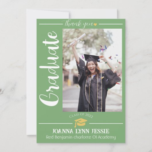 Simple Elegant Graduation or Casquette Merci Scrip (Devant)