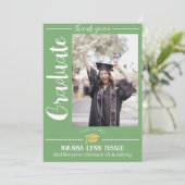 Simple Elegant Graduation or Casquette Merci Scrip (Debout devant)