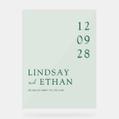 Simple Elegant Green Transparent Wedding (Recto)