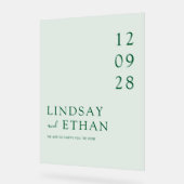 Simple Elegant Green Transparent Wedding (Angle)