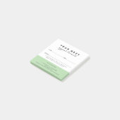 Simple Elegant Green White Salon Appointment Post-it® Notes (Schuin)