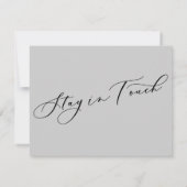 Simple Elegant Grey I Déplacé Nouvelle carte d'adr (Dos)