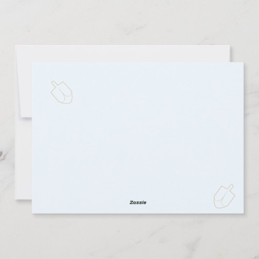 Simple Elegant Hannukah Card Feestdagenkaart (Achterkant)