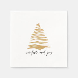 Simple Elegant Holiday Gold Party Napkins Servet