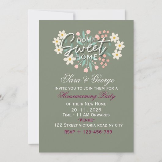 Simple & Elegant Housewarming Invitation (Devant)