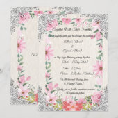 Simple Elegant Indian Wedding Invitation | Traditi (Devant / Derrière)