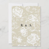 Simple Élégant Invitation de Mariage avec Calligra (Dos)