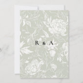 Simple Élégant Invitation de Mariage avec Calligra (Dos)