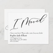 Simple Élégant J'Ai Déplacé Un Nouveau Faire-part  (Devant / Derrière)
