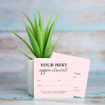 Simple Elegant Light Rose Beauty Appointment Card<br><div class="desc">Simple elegant customizable appointment card for beauty salon (hair,  makeup,  nail). Elegant design with light rose background.</div>