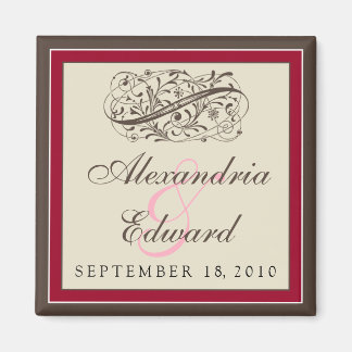 Simple élégant mariage Favor Magnet : canneberge