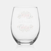 Simple Elégant Mariage Floral Verre sans pierre (Verso)