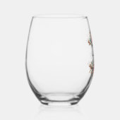 Simple Elégant Mariage Floral Verre sans pierre (Droite)