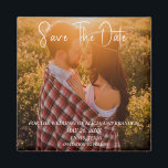 Simple Elegant Mariage photo Magnet moderne<br><div class="desc">Simple,  élégant,  typographie,  Mariage photo moderne,  Save the Date aimant. Vous pouvez le personnaliser avec vos détails.</div>