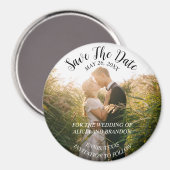 Simple Elegant Mariage photo moderne Whimsy Magnet (Recto/Verso)