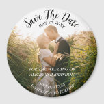 Simple Elegant Mariage photo moderne Whimsy Magnet<br><div class="desc">Simple,  élégant,  lunatique,  moderne Mariage photo,  Save the Date aimant. Vous pouvez le personnaliser avec vos détails.</div>