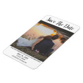 Simple Elegant Mariage photo moderne Whimsy Magnet (Côté Gauche)