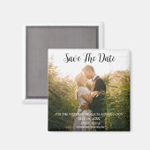 Simple Elegant Mariage photo moderne Whimsy Magnet (Recto/Verso)