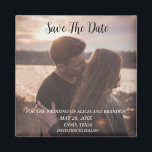 Simple Elegant Mariage photo moderne Whimsy Magnet<br><div class="desc">Mariage photo simple,  élégant,  moderne,  Enregistrer l'aimant Date. Vous pouvez le personnaliser avec vos détails.</div>