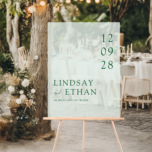 Simple Élégant Mariage Transparent Vert