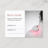 Simple Elegant Massage Therapist Reference Kaart (Voorkant)