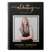 Simple Elegant Memorial Funeral Book Notitieboek (Voorkant)