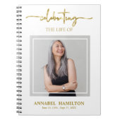 Simple Elegant Memorial Funeral Book Notitieboek (Voorkant)