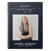 Simple Elegant Memorial Funeral Photo Livre d'invi (Devant)