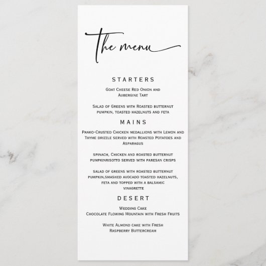 Simple Elegant Menu Modèle (Devant)