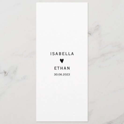 Simple Elegant Menu Modèle (Dos)