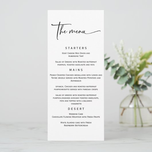 Simple Elegant Menu Modèle (Debout devant)