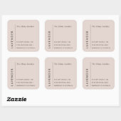 Simple Élégant Minimal Dusky Blush Étiquette (Feuille)