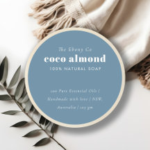 Simple Elegant Minimal Dusky Étiquette de savon bl