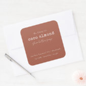 Simple Elegant Minimal Rustic Rust Étiquette savon (Enveloppe)
