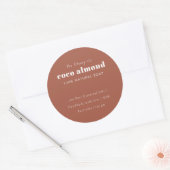 Simple Elegant Minimal Rustic Rust Étiquette savon (Enveloppe)