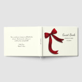 Simple Elegant Minimalist Red Bow Gastenboek (Volledig)