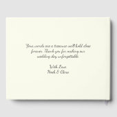 Simple Elegant Minimalist Red Bow Gastenboek (Achterkant)