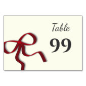 Simple Elegant Minimalist Red Bow Kaart (Achterkant)