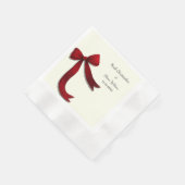 Simple Elegant Minimalist Red Bow Servet (Hoek)