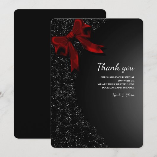 Simple Élégant minimaliste Carte de remerciements (Devant / Derrière)