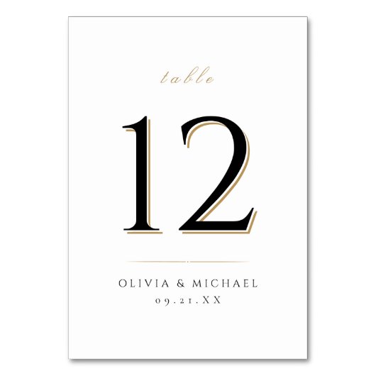 Simple Elegant Modern Classy Numéro de table Maria (Dos)