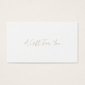 Simple Elegant Modern Gold Certificat cadeau (Devant)