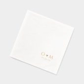 Simple Elegant Modern Wedding Monogram Folie Servetten (Links)