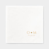 Simple Elegant Modern Wedding Monogram Folie Servetten (Voorkant)