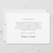 Simple Elegant Modern Wedding Photo Bedankkaart (Achterkant)