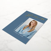 Simple élégant moderne | 1 Carte Grad Photo Foil (Rotation)