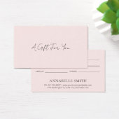 Simple élégant moderne Blush Pink certificat cadea (Bureau)