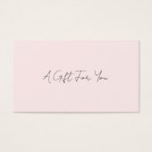 Simple élégant moderne Blush Pink certificat cadea (Devant)