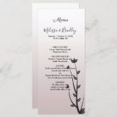 Simple Elegant Moderne feuille Menu Mariage (Devant / Derrière)