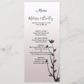Simple Elegant Moderne feuille Menu Mariage (Devant)